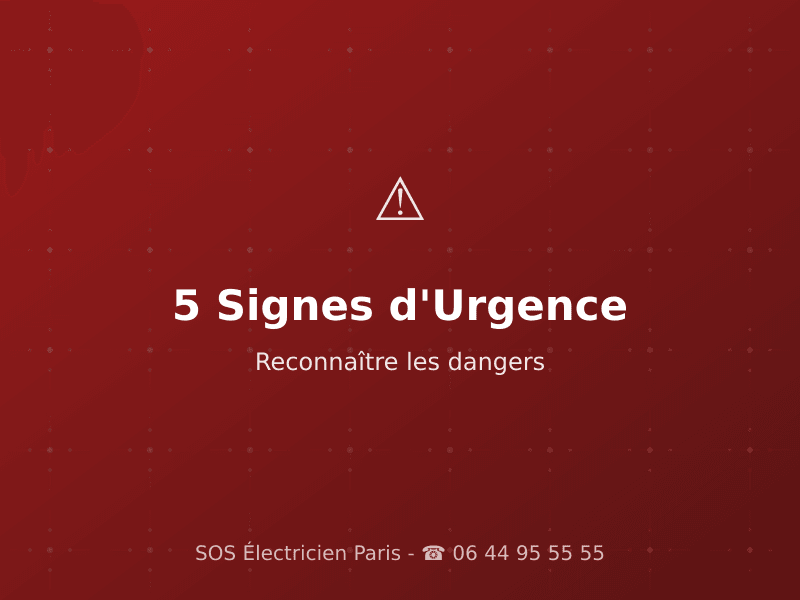 5 Signes d'une Urgence Électrique à Paris | SOS Électricien