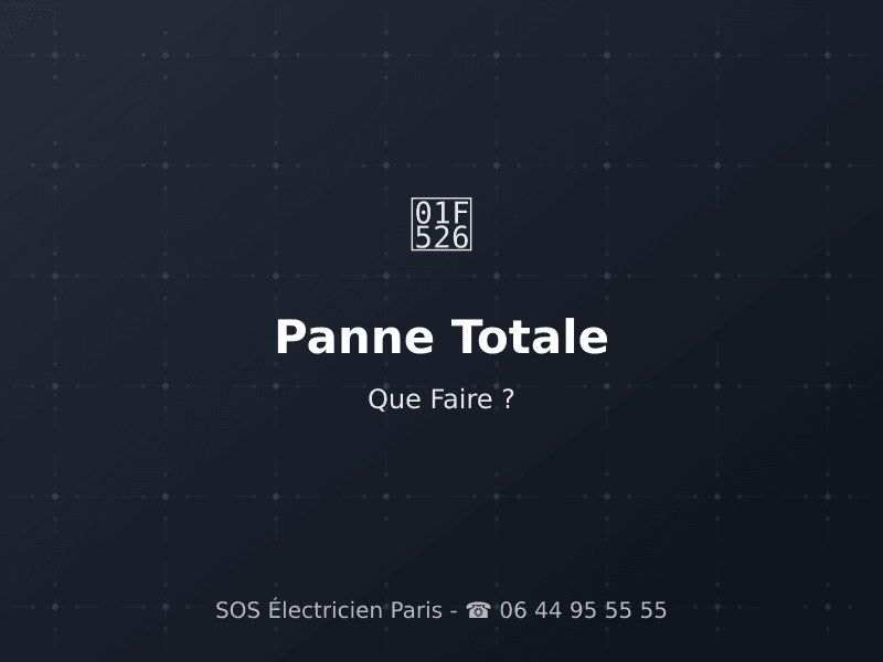 Panne Totale de Courant : Que Faire à Paris ? | SOS Électricien