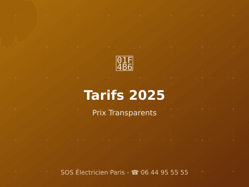 Prix Dépannage Électricité Urgence Paris : Guide Complet 2025